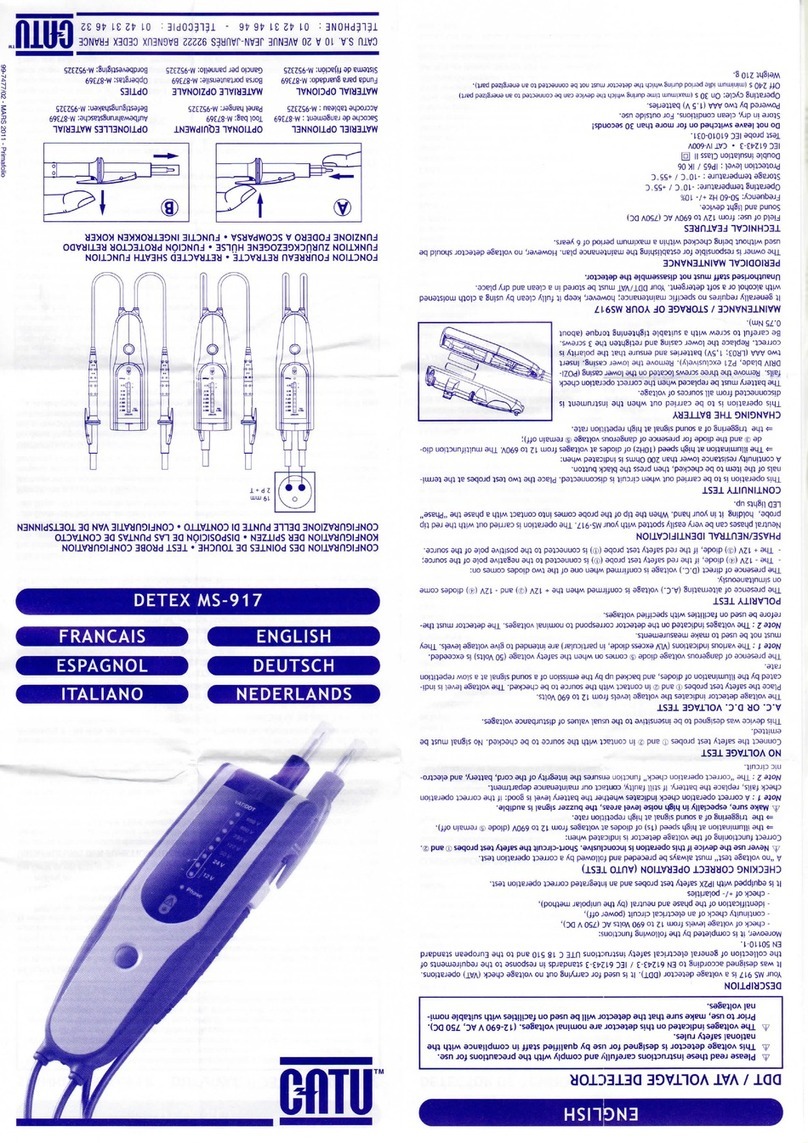 CATU DETEX MS-917 quick start guide