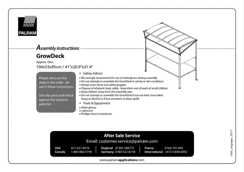 Palram GrowDeck Assembly instructions