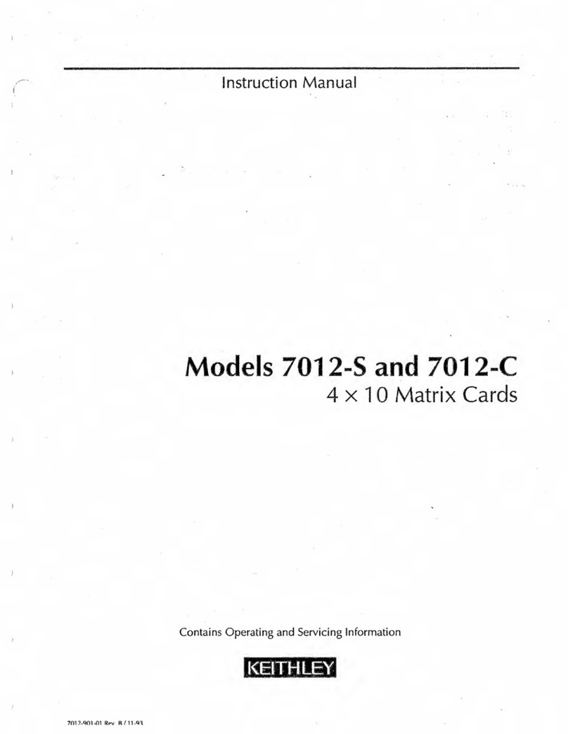 Keithley 7012-S User manual