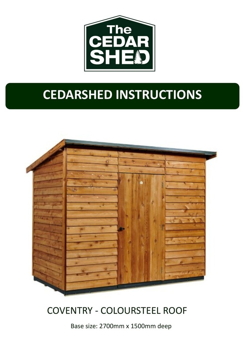 Riverlea CEDAR SHED COVENTRY instructions