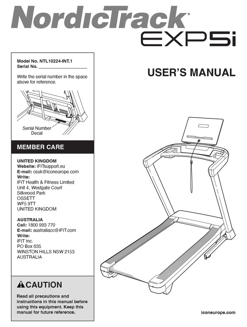 NordicTrack EXP5i User manual