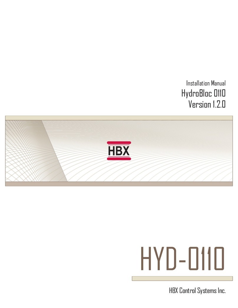 HBX HydroBloc 0110 User manual