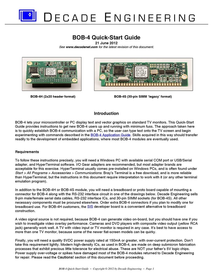 Decade Engineering BOB-4 quick start guide