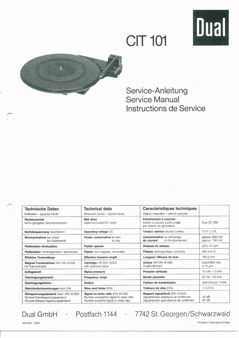 Dual CIT 101 Service manual