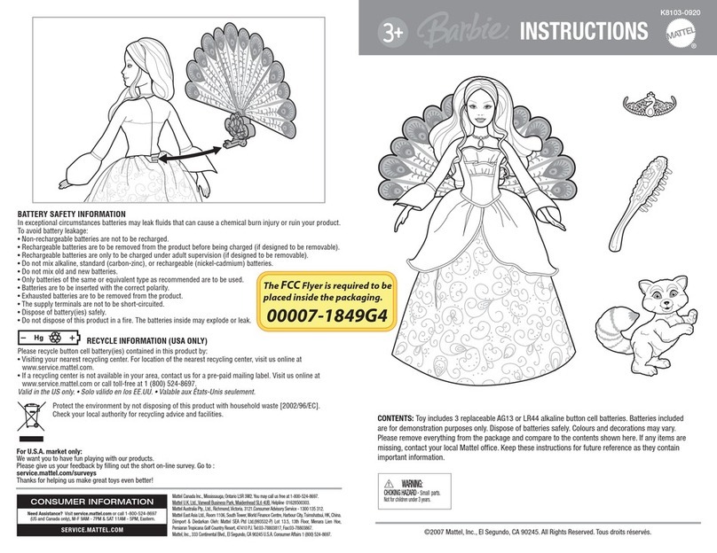 Mattel Barbie K8103 User manual