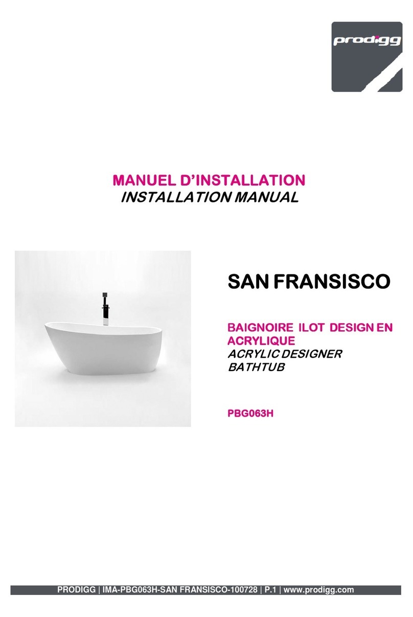 Prodigg SAN FRANSISCO PBG063H installation manual