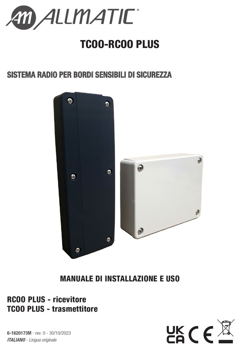 Allmatic TCOO PLUS Installation and use manual