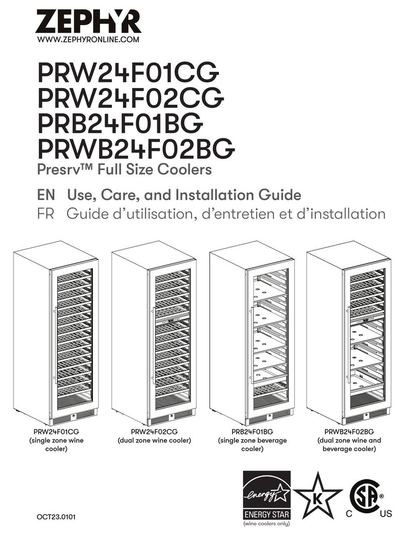 Zephyr Presrv PRW24F01CG Installation guide