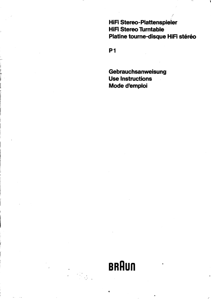 Braun P1 Operating and maintenance manual