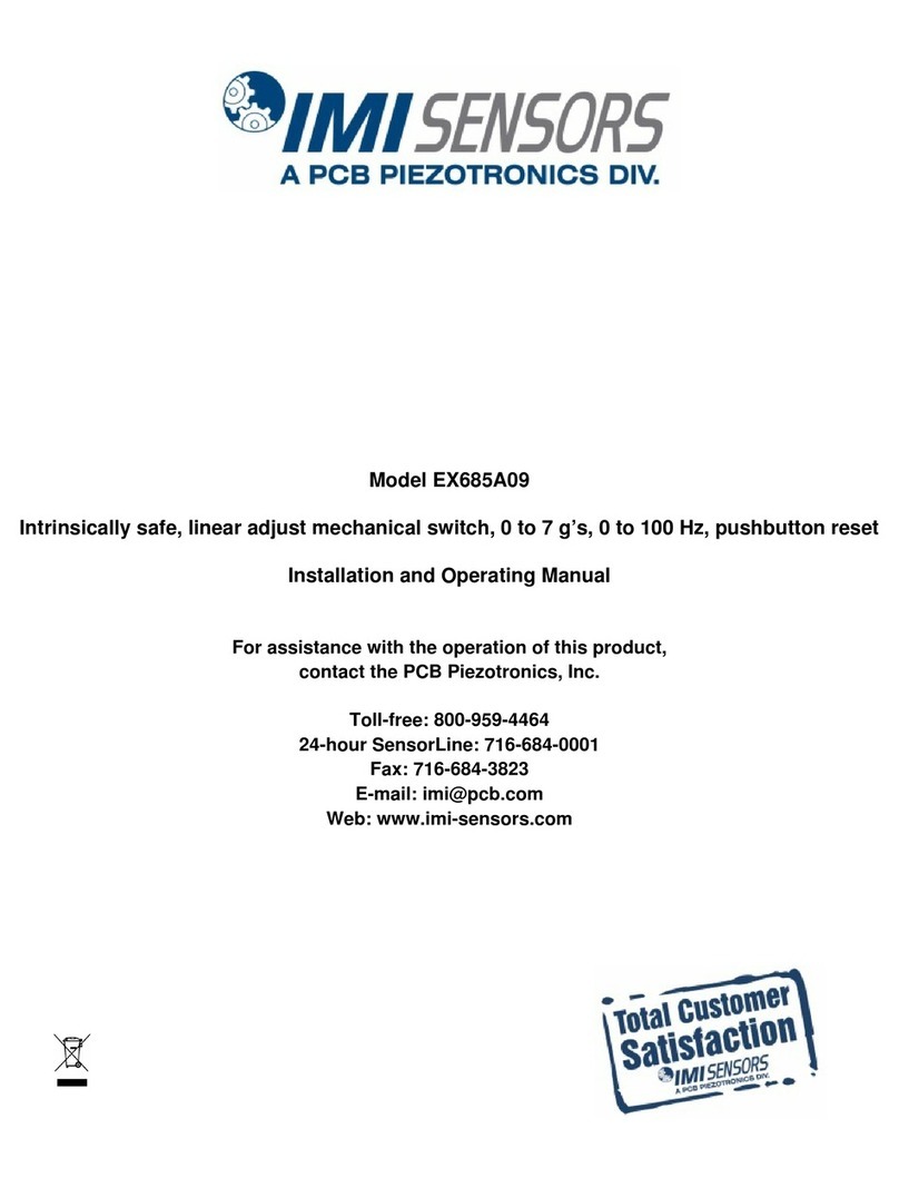 PCB Piezotronics IMI SENSORS EX685A09 Installation and operating manual