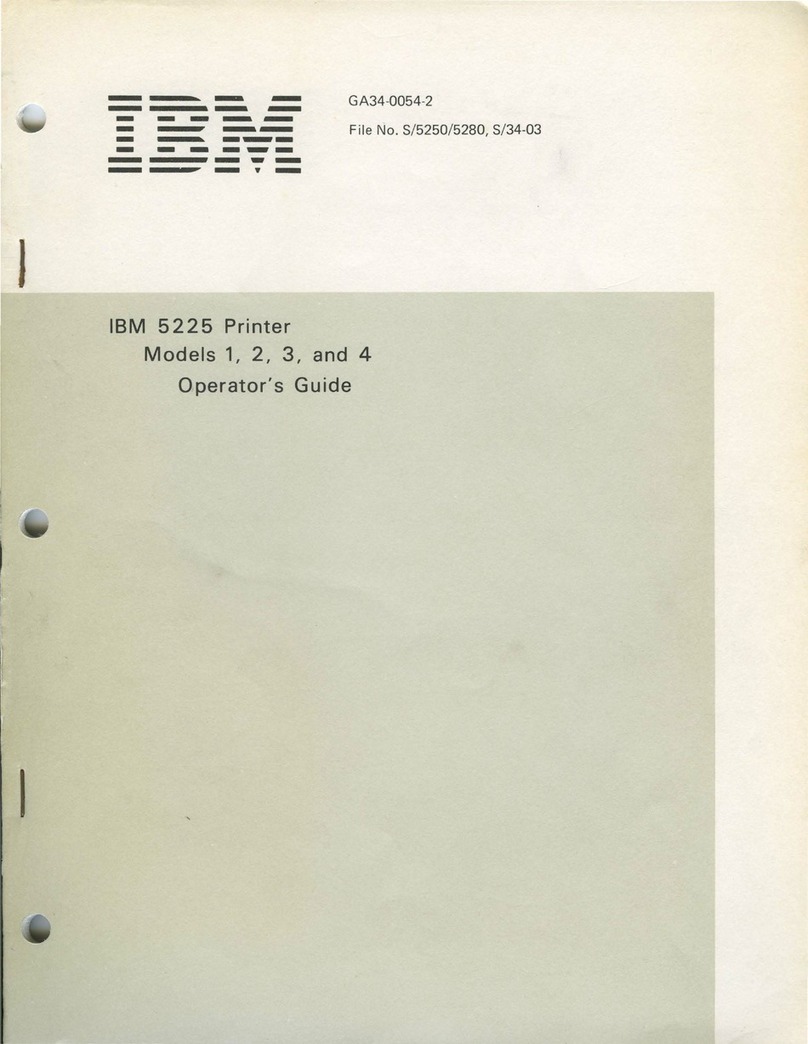 IBM 5225 Operator's guide
