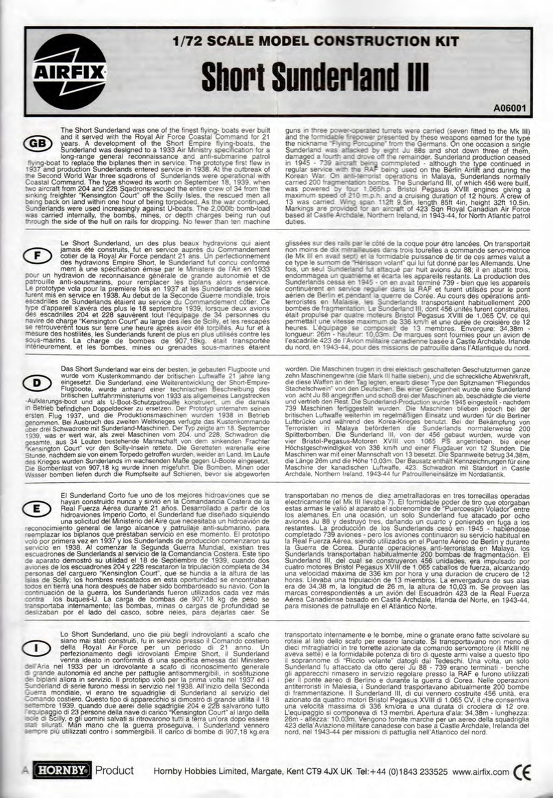 AIRFIX Short Sunderland III User manual AIRFIX Short Sunderland III User manual