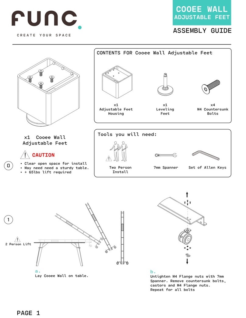 Func COOEE WALL ADJUSTABLE FEET User manual Func COOEE WALL ADJUSTABLE FEET User manual