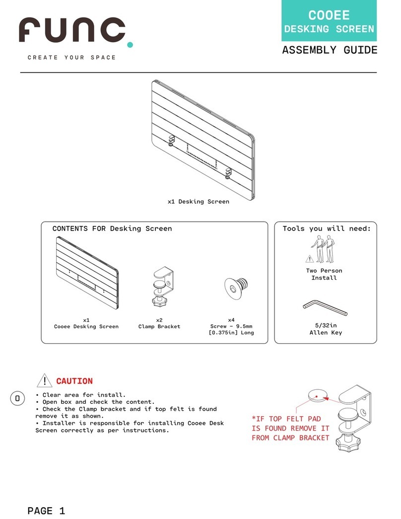 Func COOEE DESKING SCREEN User manual Func COOEE DESKING SCREEN User manual