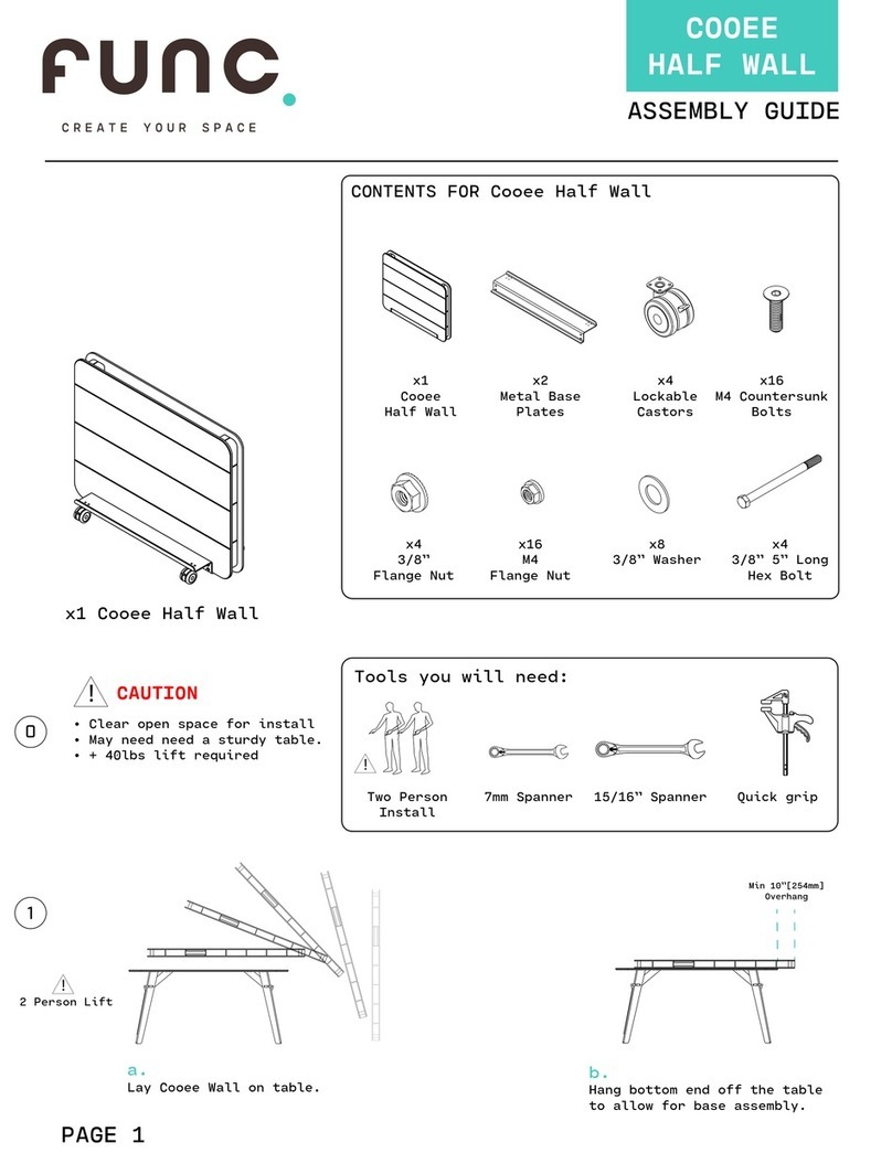 Func COOEE HALF WALL User manual Func COOEE HALF WALL User manual
