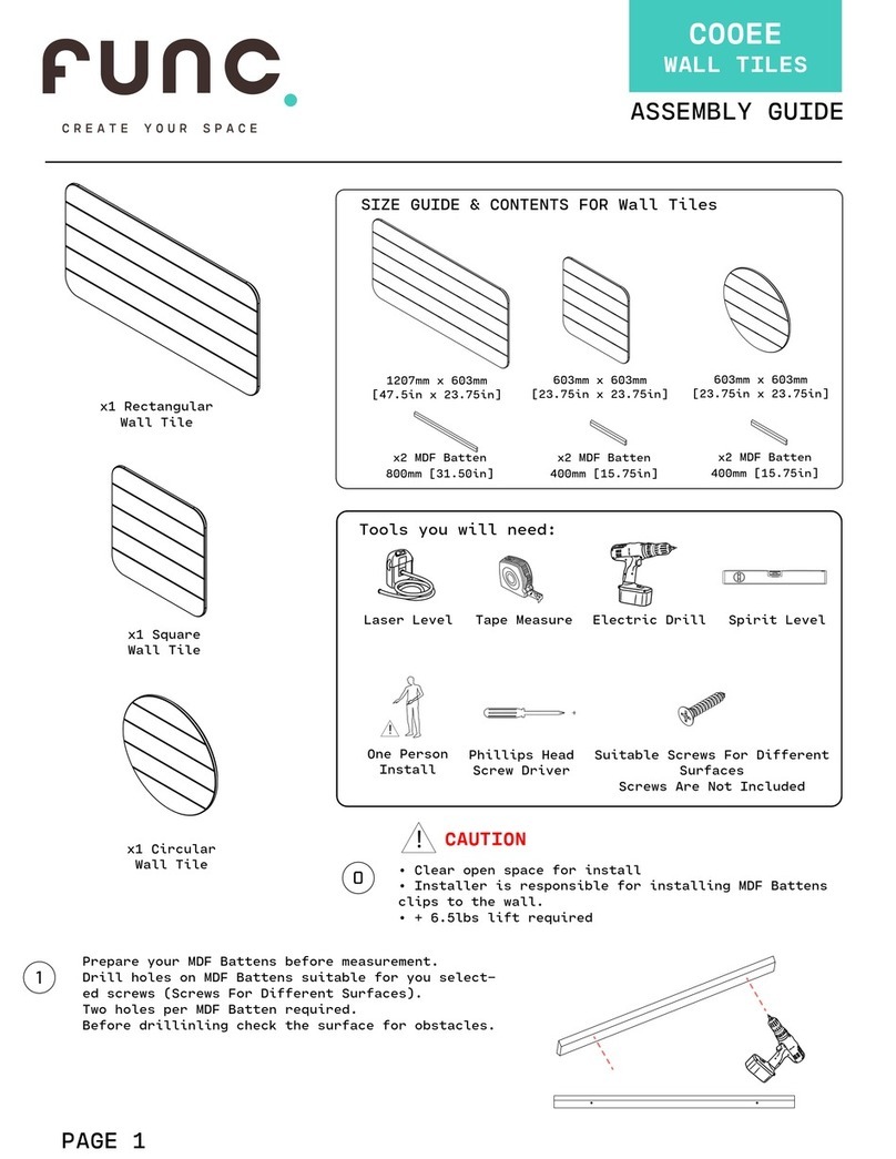 Func COOEE WALL TILES User manual Func COOEE WALL TILES User manual