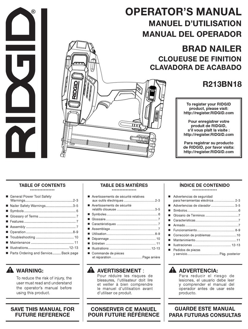 RIDGID R213BN18 User manual