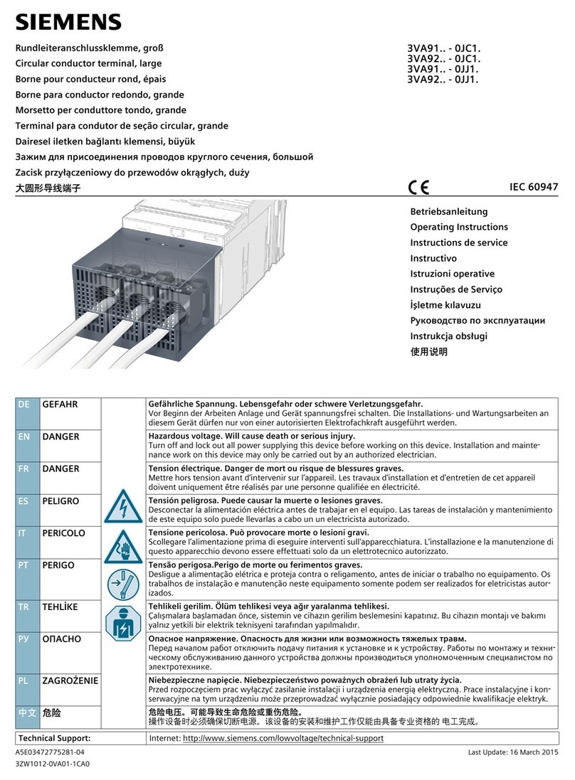 Siemens 3VA91 0JC1 Series operating instructions Siemens 3VA91 0JC1 Series operating instructions