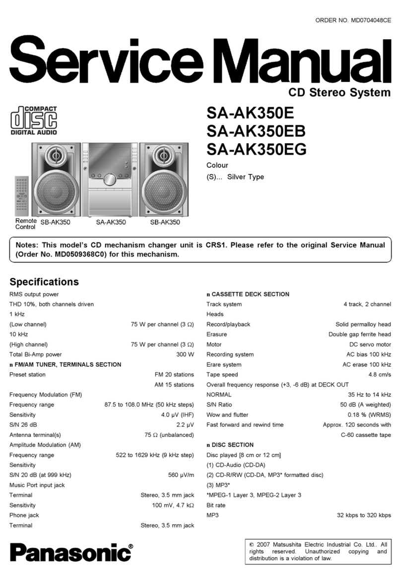 Panasonic SA-AK350E User manual