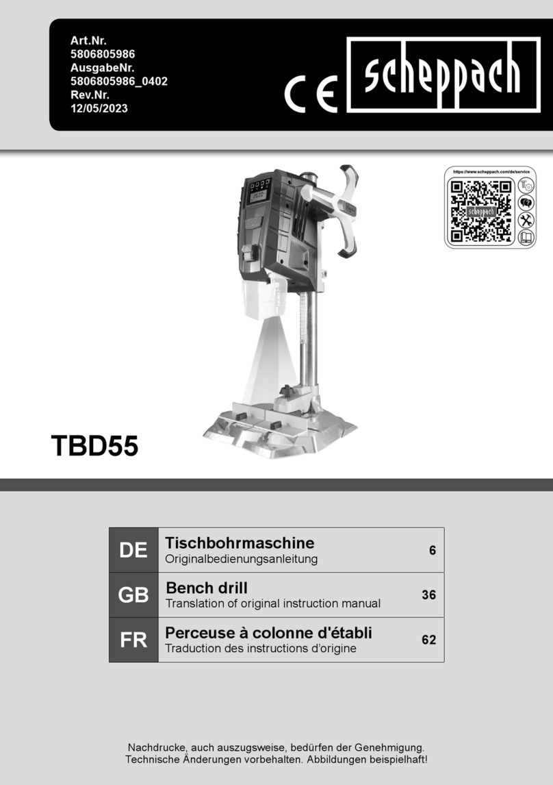 Scheppach TBD55 Original instruction manual