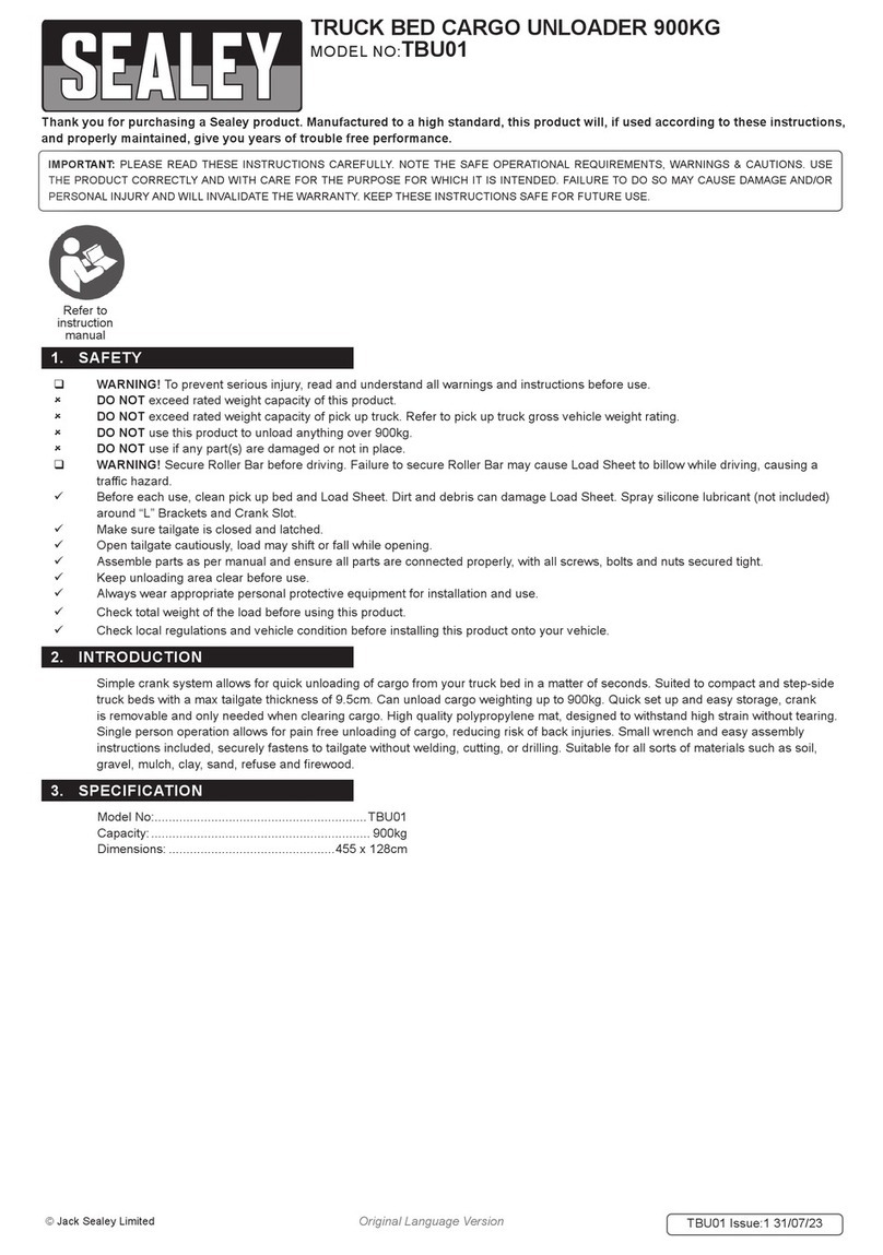 Sealey TBU01 User manual Sealey TBU01 User manual