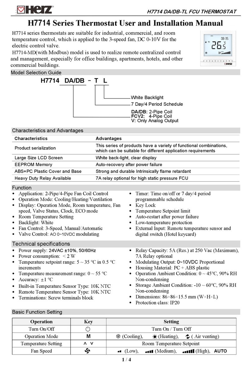 Herz H7714 Series User and installation manual