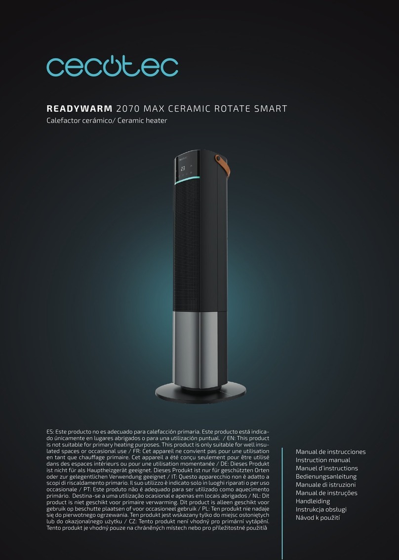 cecotec READYWARM 2070 MAX CERAMIC ROTATE SMART instruction manual
