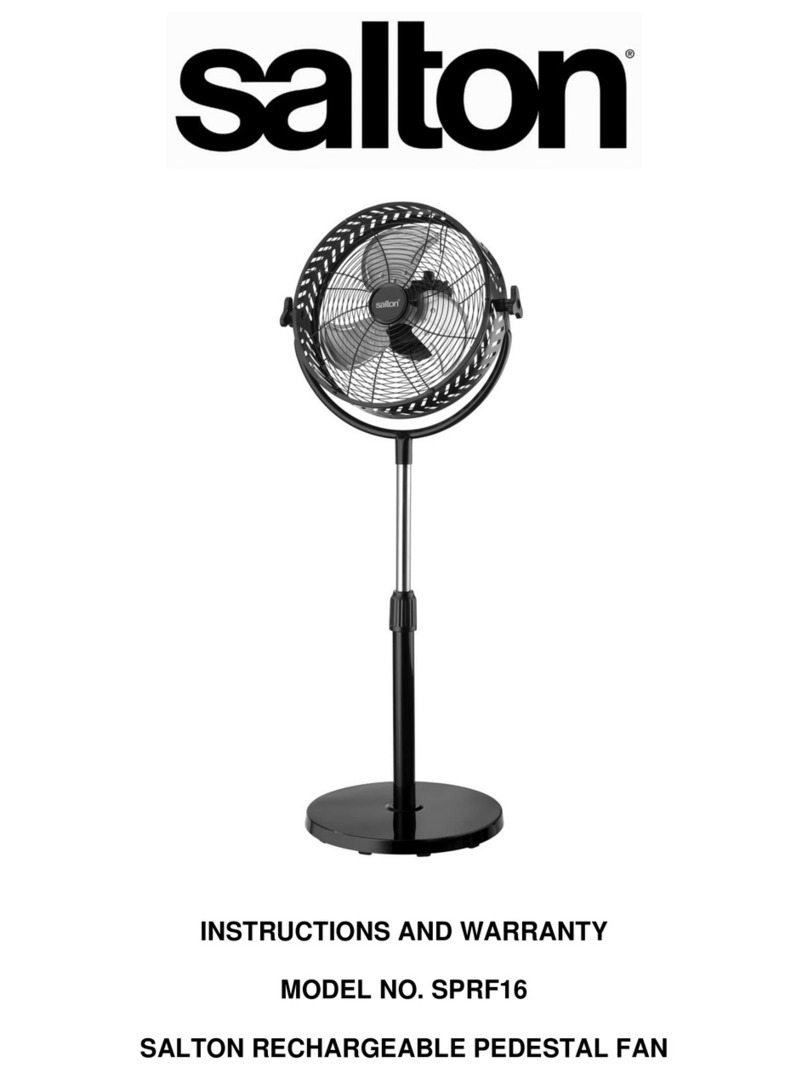 Salton SPRF16 Instructions and warranty