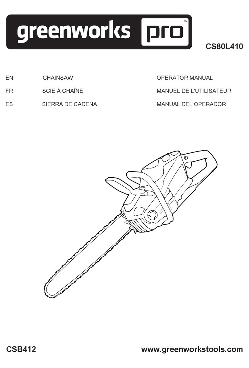GreenWorks Pro CS80L410 User manual