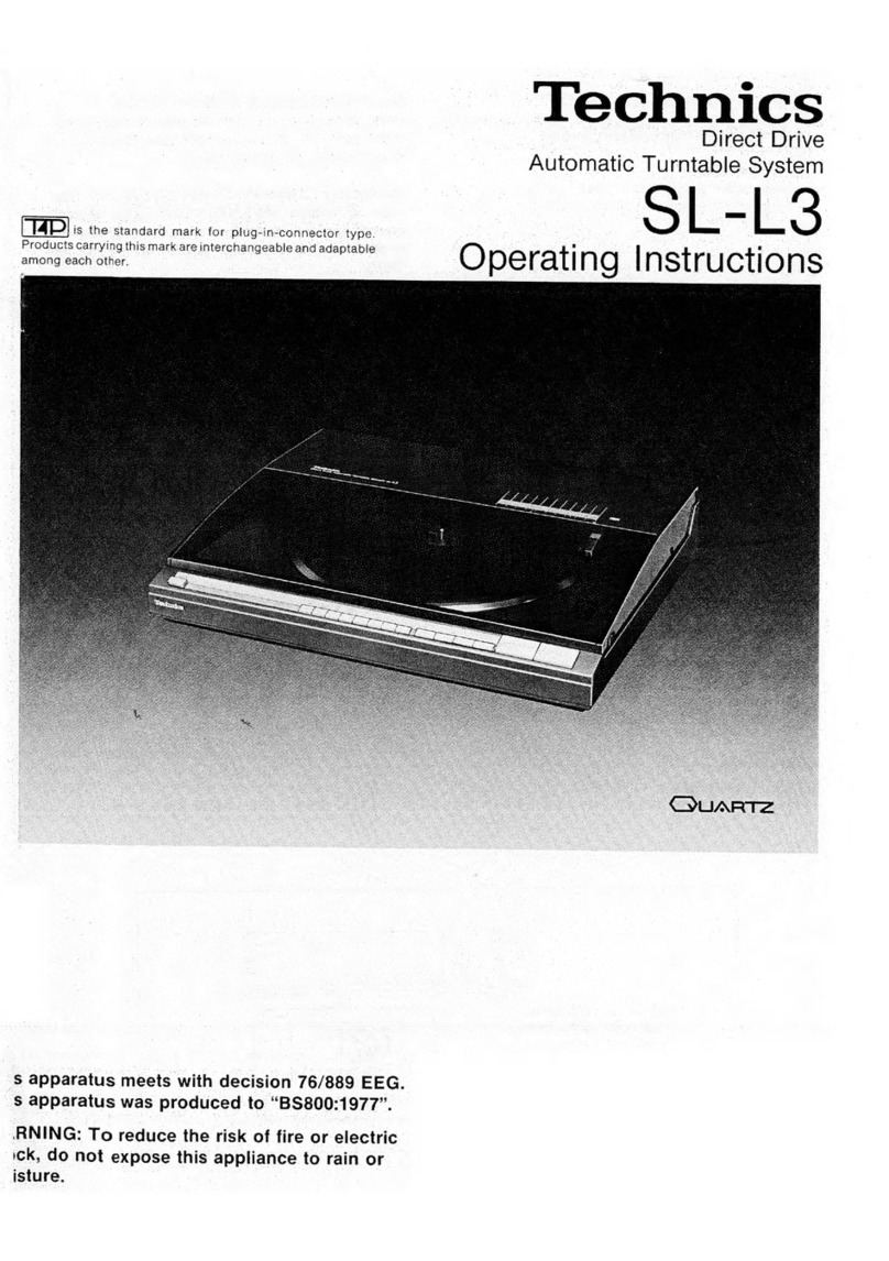 Technics SL-L3 User manual