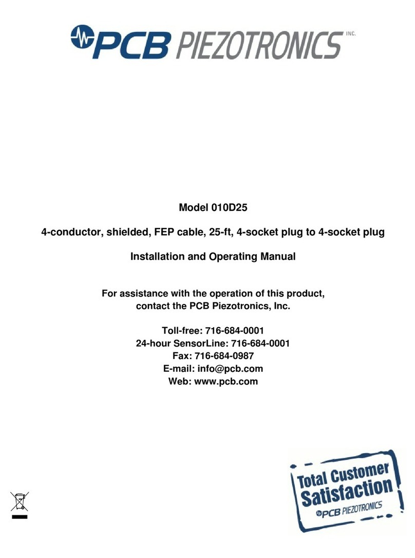 PCB Piezotronics 010D25 Installation and operating manual PCB Piezotronics 010D25 Installation and operating manual