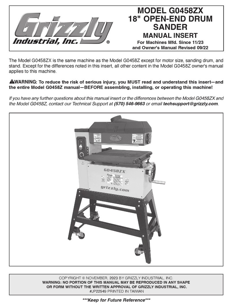 Grizzly G0458ZX User manual