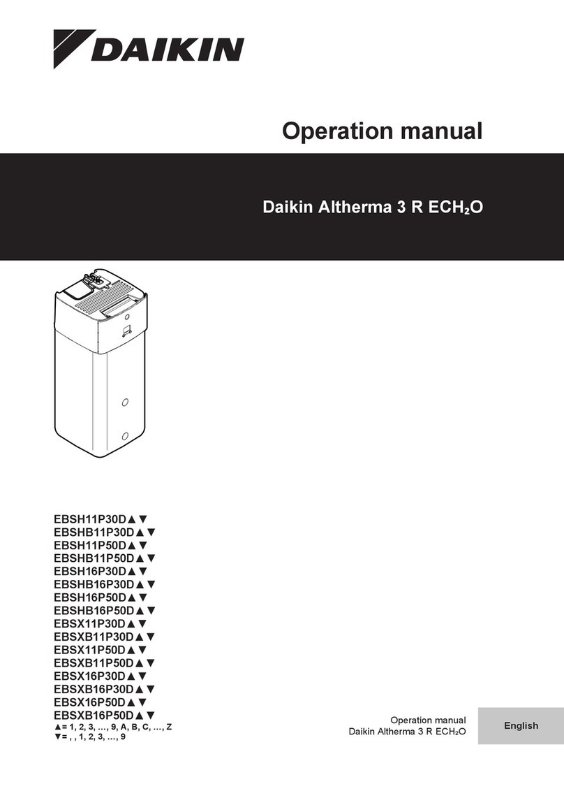 Daikin EBSH11P30D User manual
