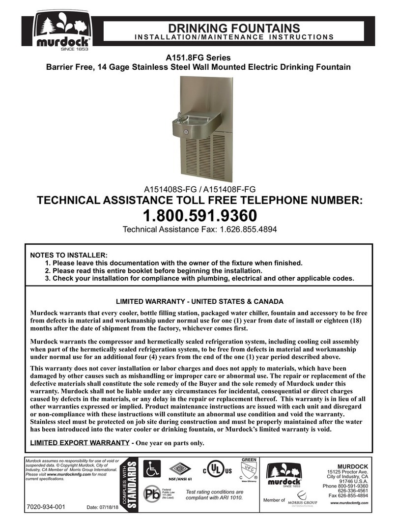 Murdock A151.8FG Series Installation and operating instructions