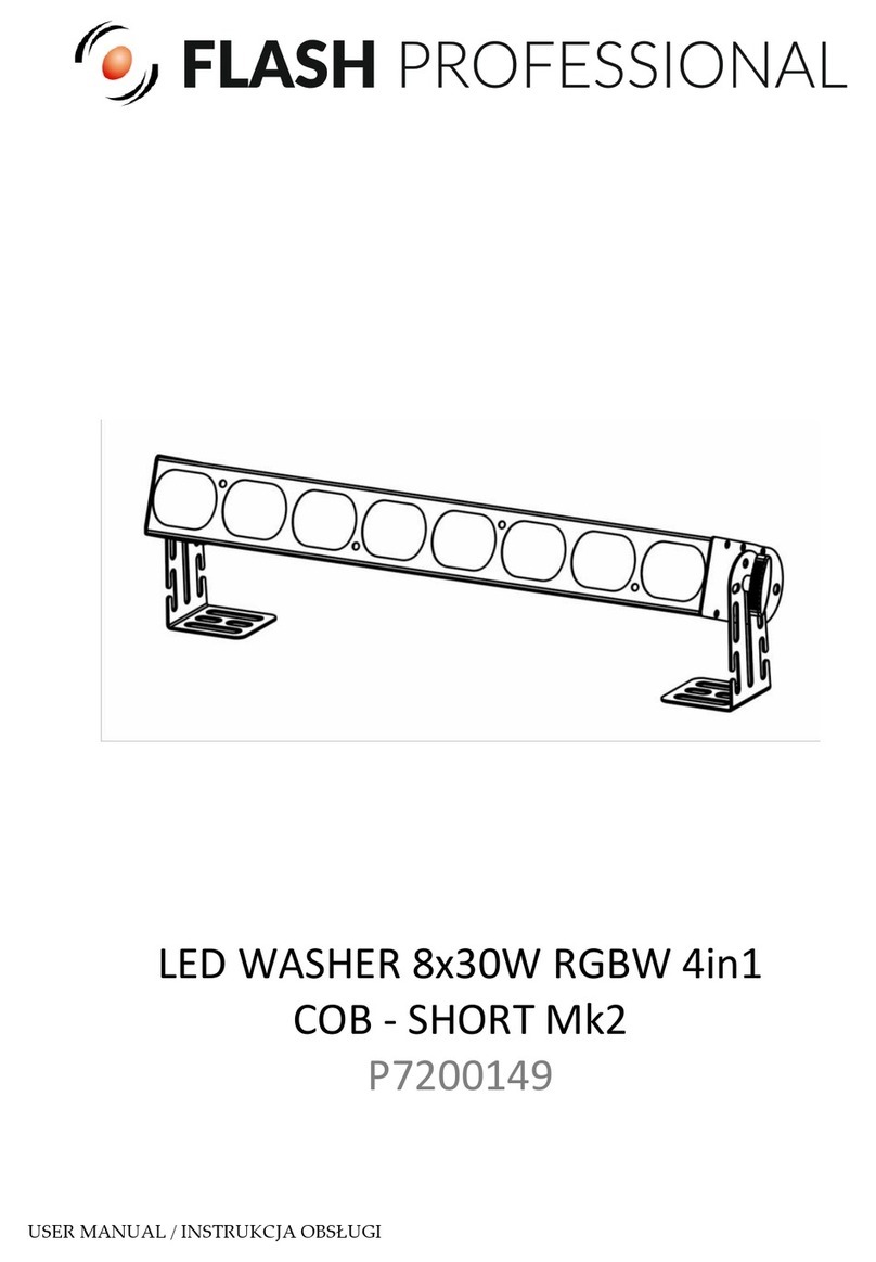 Flash professional LED WASHER 8x30W RGBW 4in1 COB SHORT Mk2 user manual