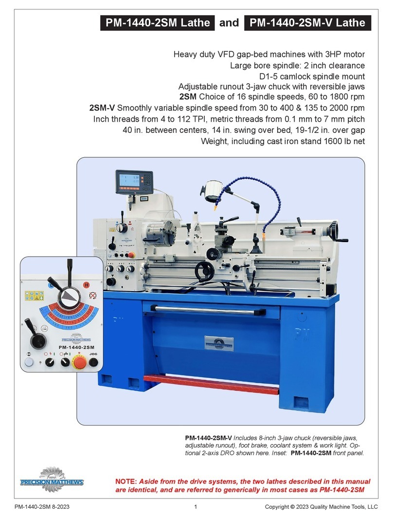 Precision matthews PM-1440-2SM User manual