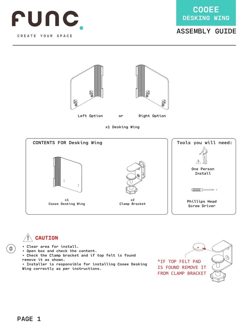 Func COOEE DESKING WING User manual Func COOEE DESKING WING User manual
