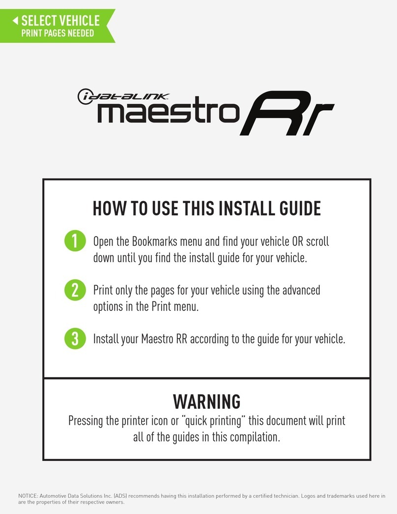 iDataLink maestro Pr 2 install guide
