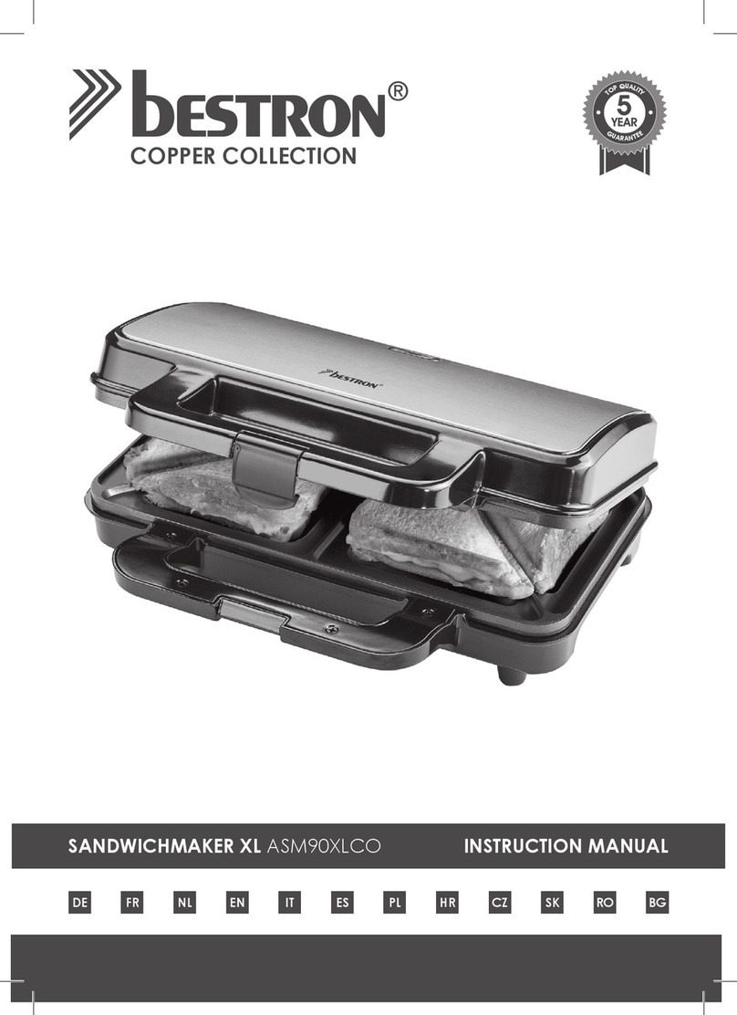 Bestron SANDWICHMAKER XL instruction manual Bestron SANDWICHMAKER XL instruction manual