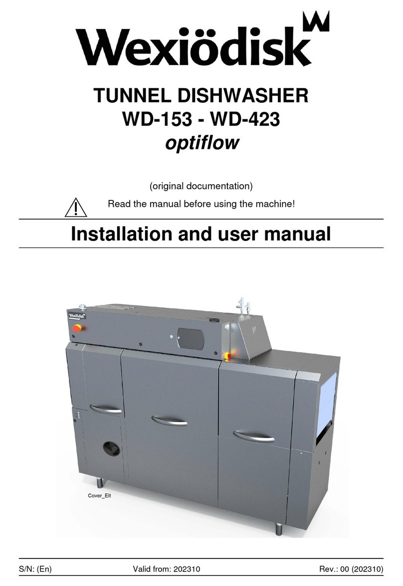 Wexiodisk WD-153 optiflow Installation and user manual