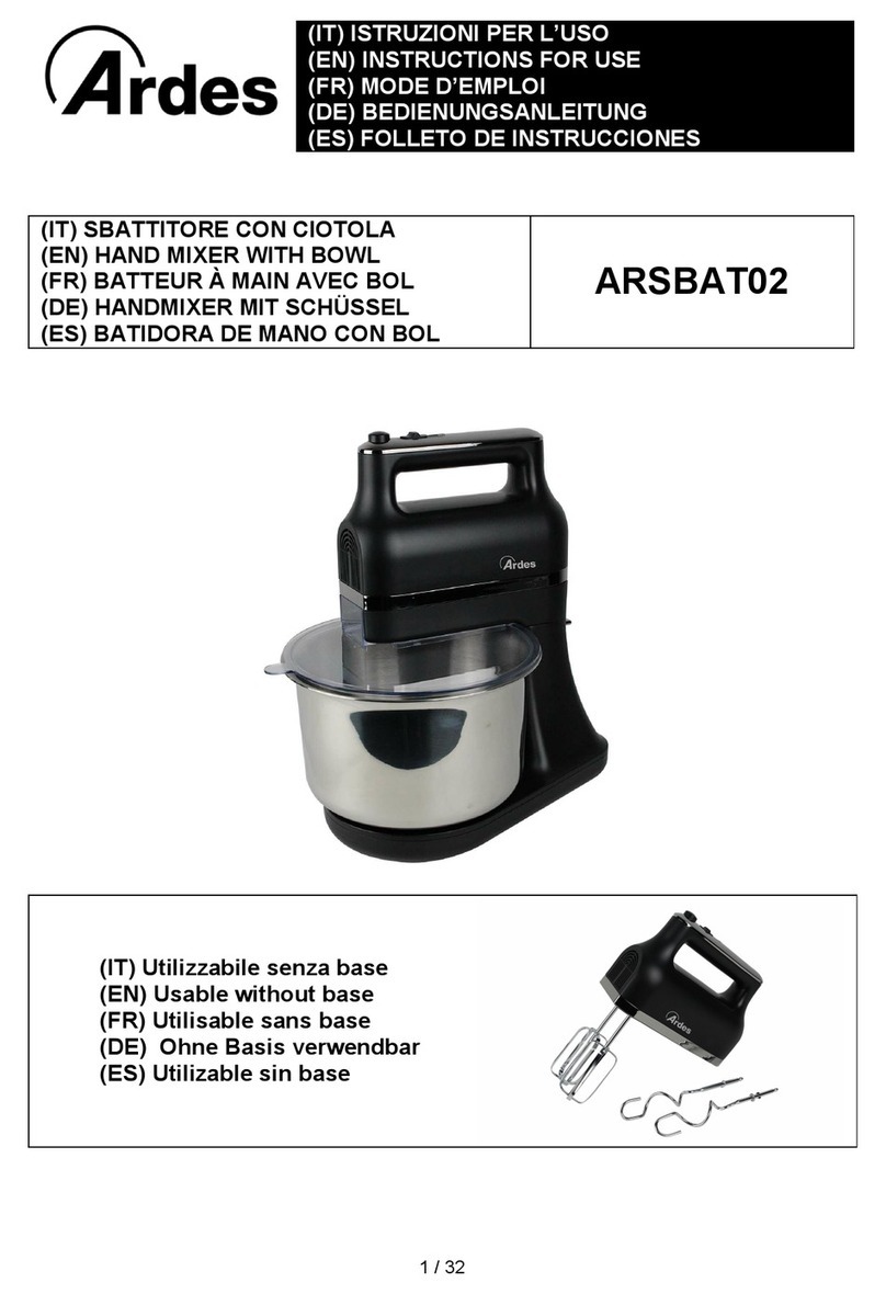 ARDES ARSBAT02 Instructions for use