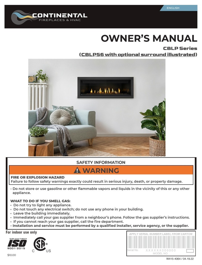 Continental Refrigerator CBLP Series owner's manual