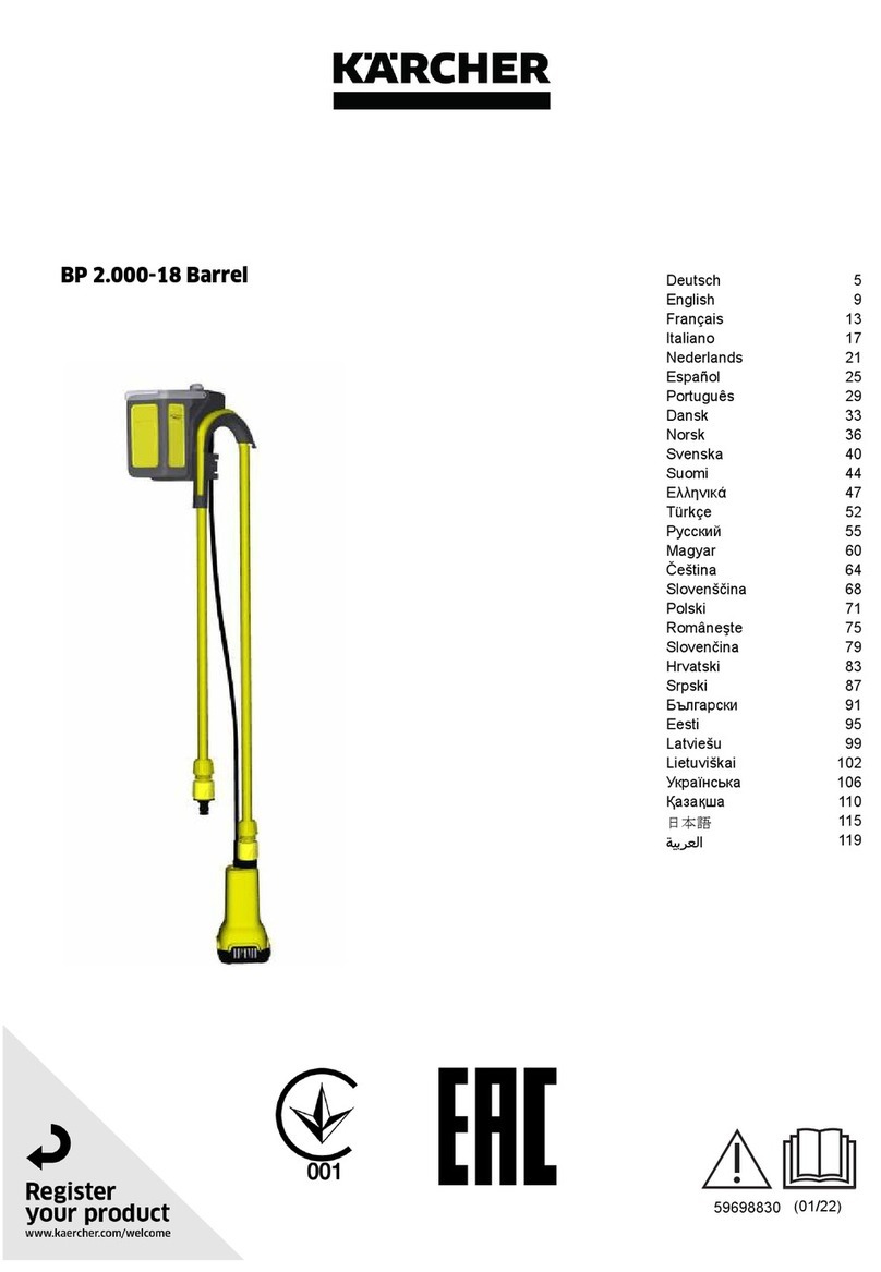 Kärcher BP 2.000-18 Barrel User manual