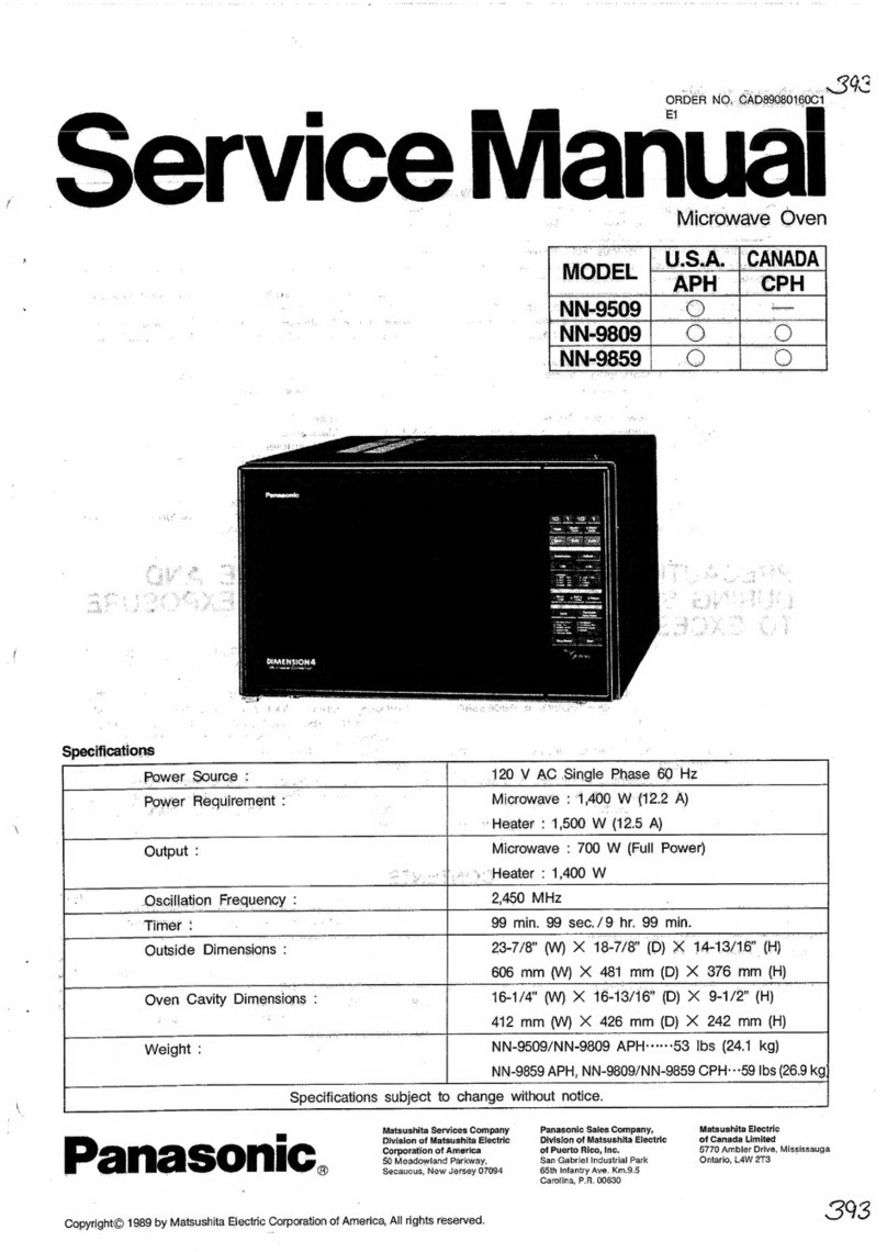 Panasonic NN-9509 Service manual