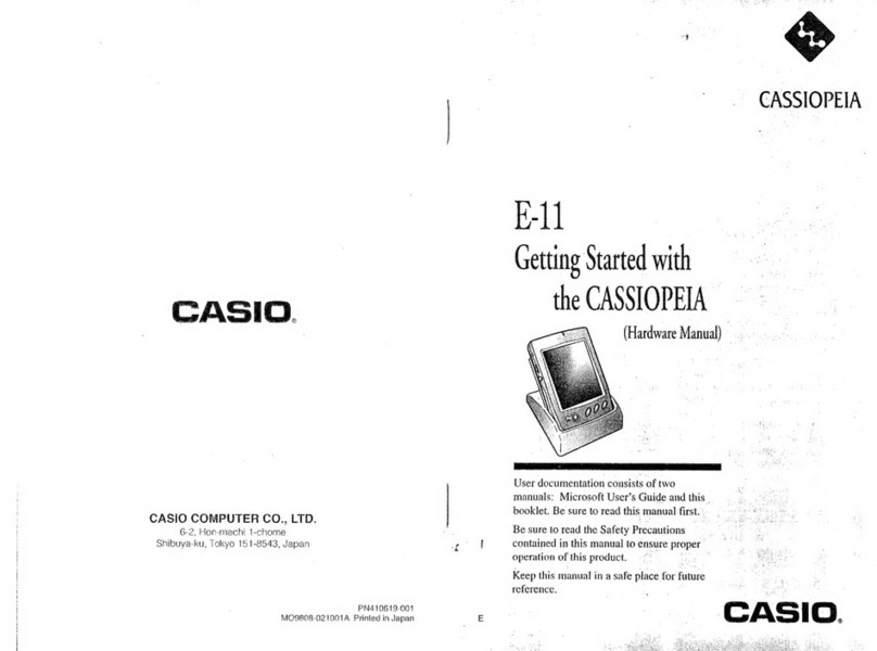 Casio CASSIOPEIA E-11 User manual