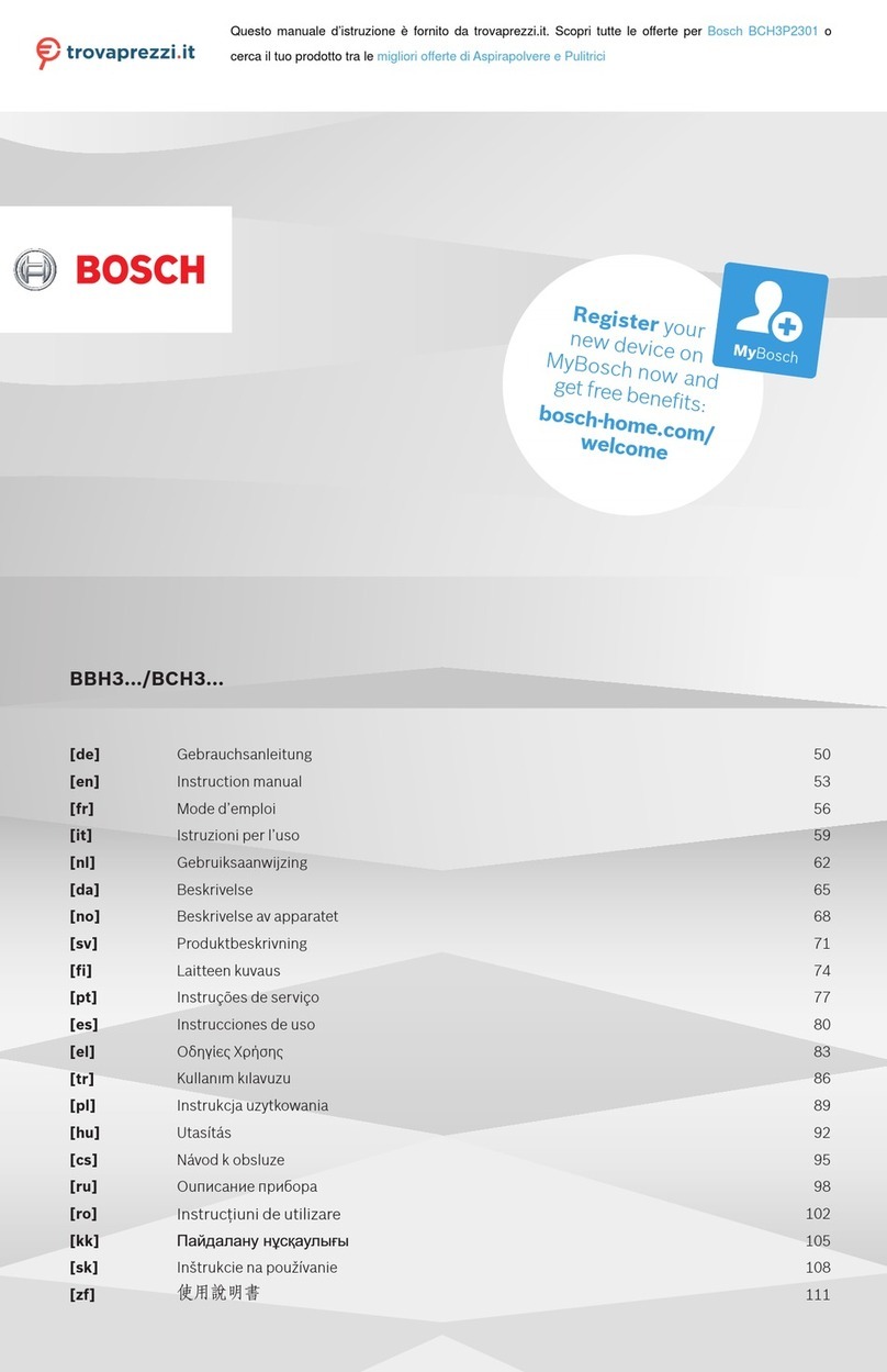 Bosch BCH3P2301 User manual