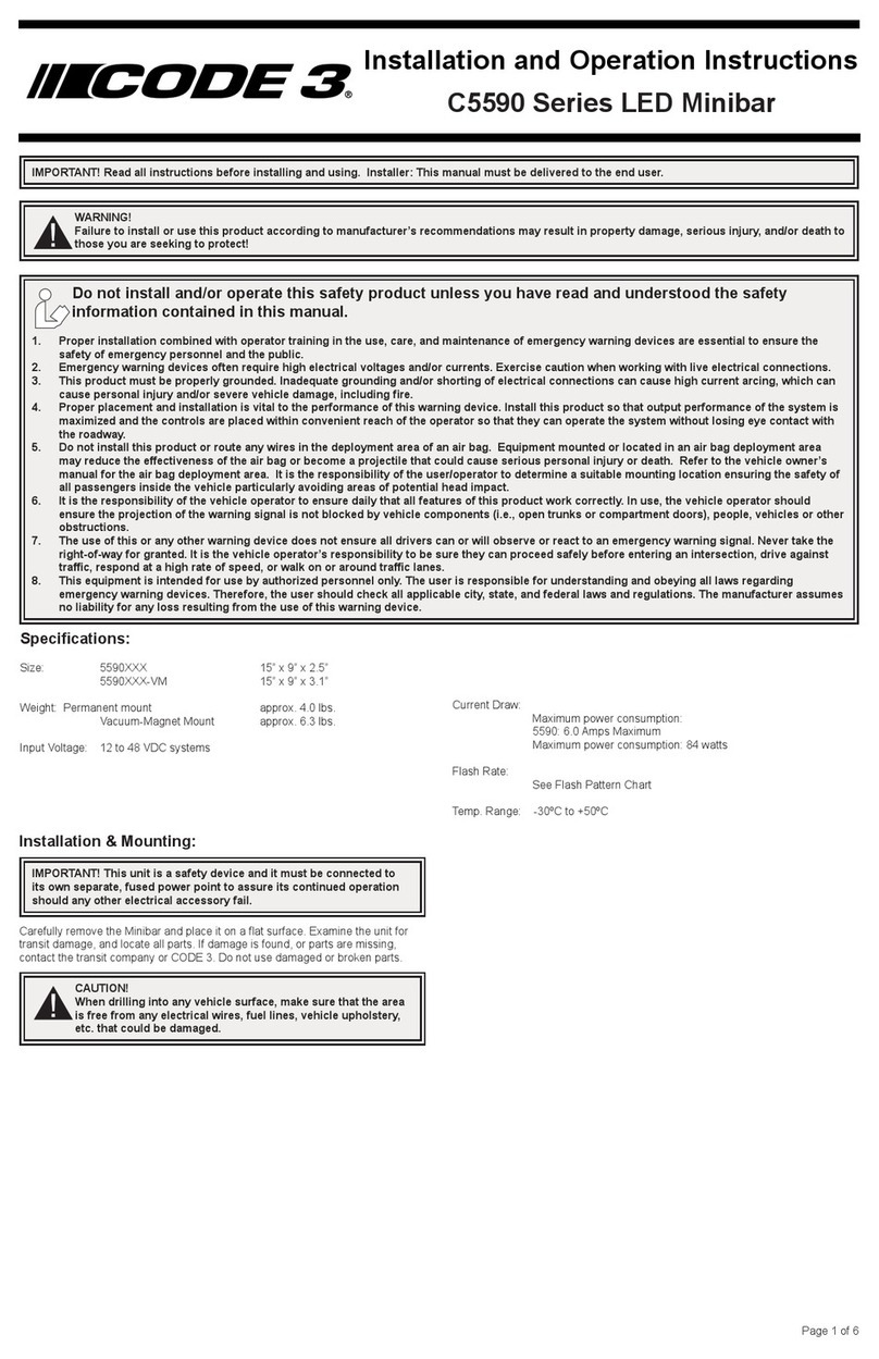Code 3 C5590 Series User manual