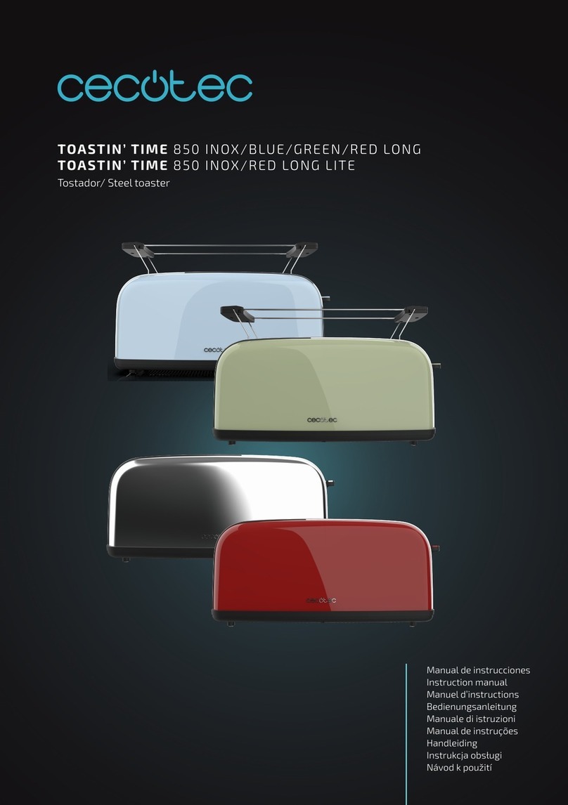 cecotec TOASTIN' TIME 850 INOX User manual