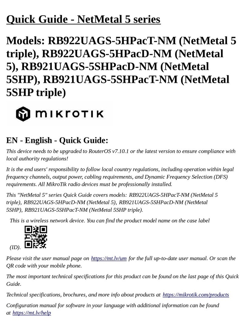 MikroTik NetMetal 5 triple User manual MikroTik NetMetal 5 triple User manual
