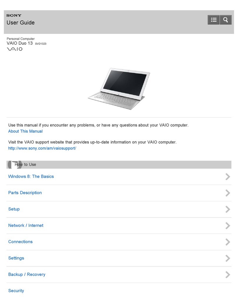 Sony VAIO Duo 13 SVD1323 User manual